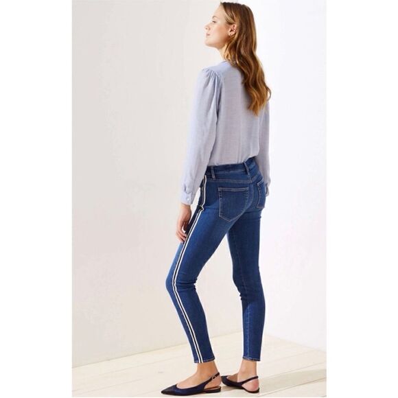 Loft Modern Skinny Side Stripe Slim Pocket Jeans, Size 26/2 - Picture 2 of 16